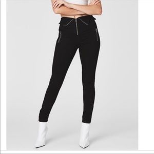 Carmar black zipper flip over jeans